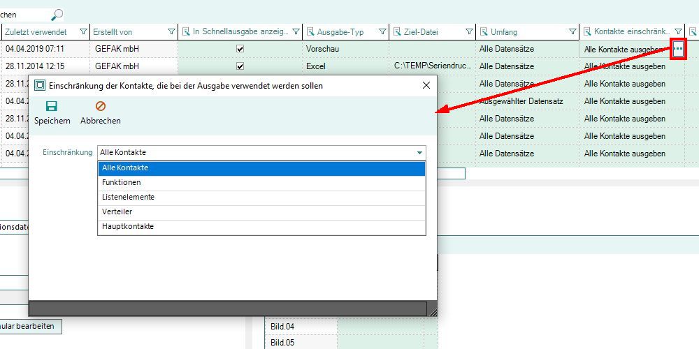 Ausgabe-Optionen-Kontaktpersonen-einschränken
